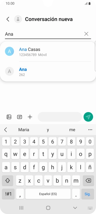 Pulsa el contacto deseado. Pulsa el contacto deseado.