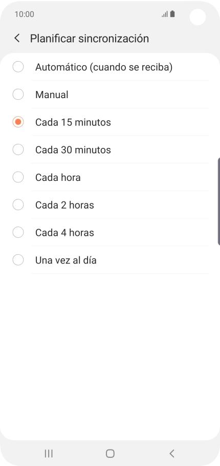 Pulsa el ajuste deseado. Pulsa el ajuste deseado.