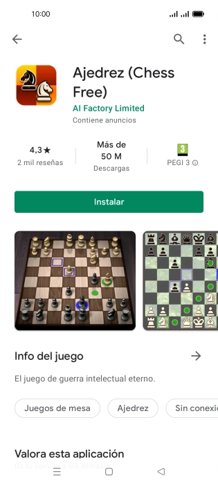 Pulsa Instalar y sigue las indicaciones de la pantalla para instalar la app. Pulsa Instalar y sigue las indicaciones de la pantalla para instalar la app.
