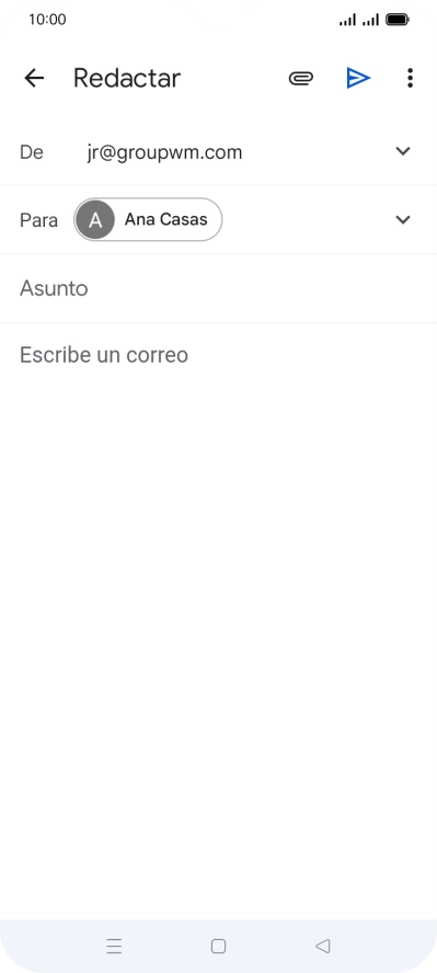 Pulsa Asunto e introduce el asunto deseado. Pulsa Asunto e introduce el asunto deseado.