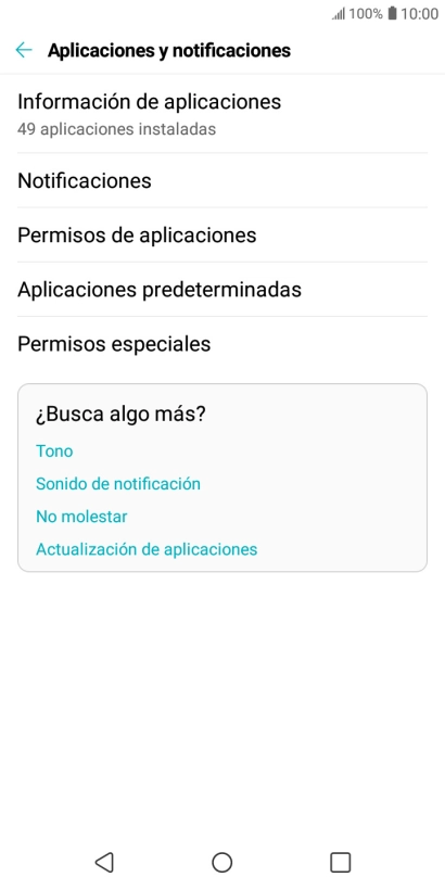 Pulsa Información de aplicaciones.