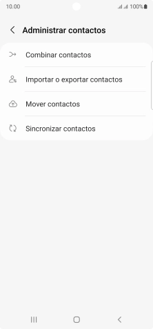 Pulsa Importar o exportar contactos. Pulsa Importar o exportar contactos.