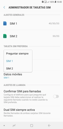 Pulsa el ajuste deseado. Pulsa el ajuste deseado.