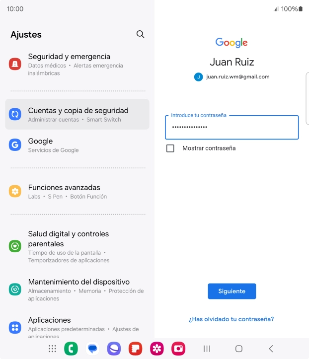 Pulsa Siguiente.