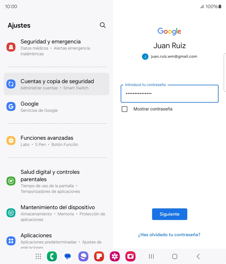 Pulsa Siguiente.