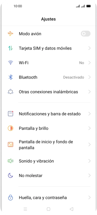 Pulsa Tarjeta SIM y datos móviles. Pulsa Tarjeta SIM y datos móviles.
