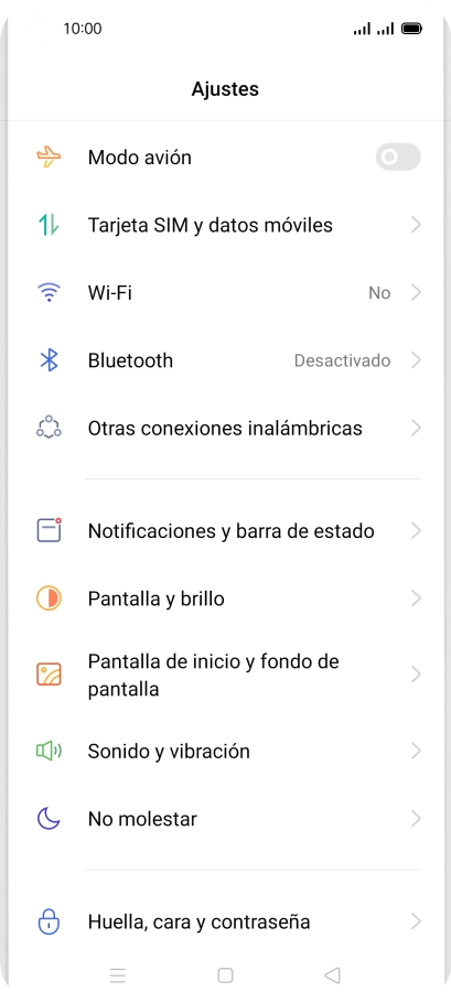 Pulsa Tarjeta SIM y datos móviles. Pulsa Tarjeta SIM y datos móviles.