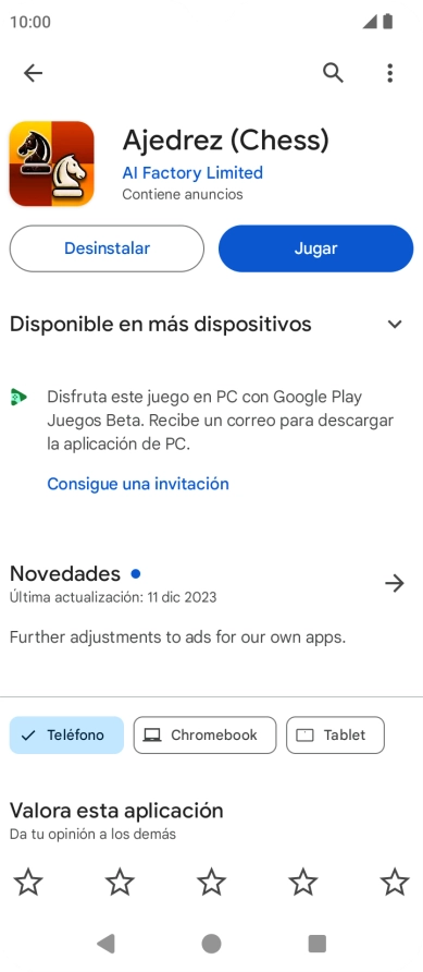 Pulsa Desinstalar. Pulsa Desinstalar.