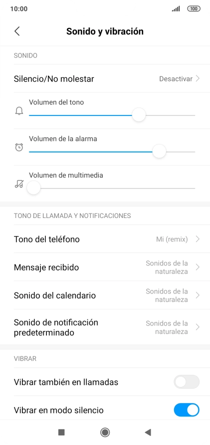 Pulsa Tono del teléfono. Pulsa Tono del teléfono.