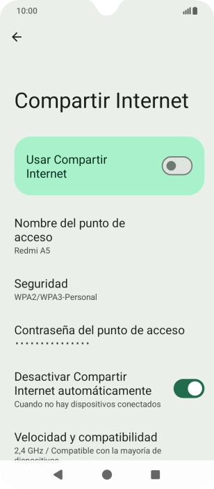 Pulsa Nombre del punto de acceso. Pulsa Nombre del punto de acceso.