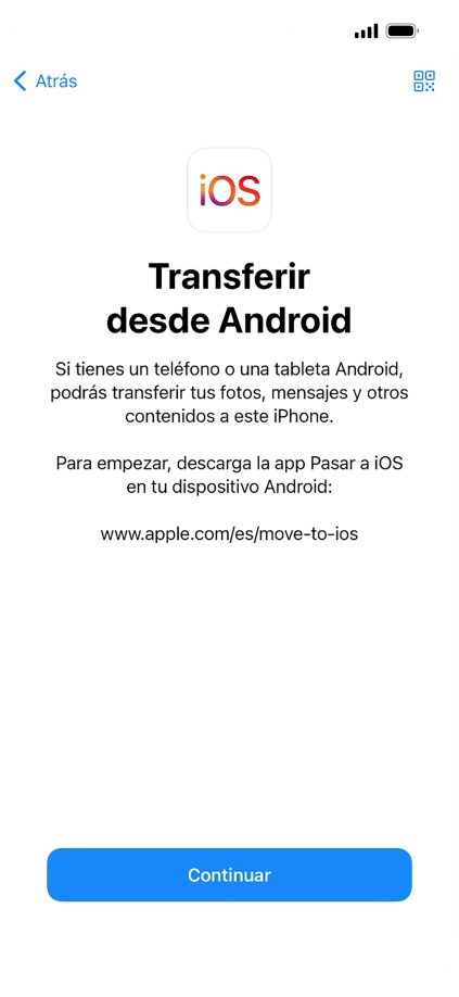 Para transferir contenido a tu teléfono, tienes que haber instalado la app Para transferir contenido a tu teléfono, tienes que haber instalado la app