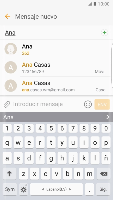 Pulsa el contacto deseado. Pulsa el contacto deseado.