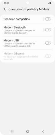 Pulsa Conexión compartida.