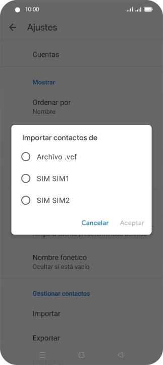 Pulsa la tarjeta SIM deseada. Pulsa la tarjeta SIM deseada.