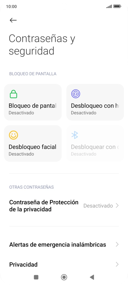Pulsa Desbloqueo con huella dactilar. Pulsa Desbloqueo con huella dactilar.