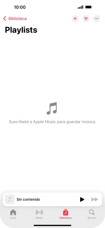 Pulsa el icono de nueva lista de reproducción. Pulsa el icono de nueva lista de reproducción.