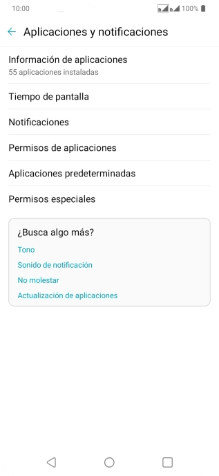 Pulsa Información de aplicaciones. Pulsa Información de aplicaciones.