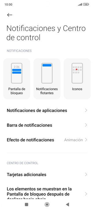 Pulsa Notificaciones de aplicaciones.