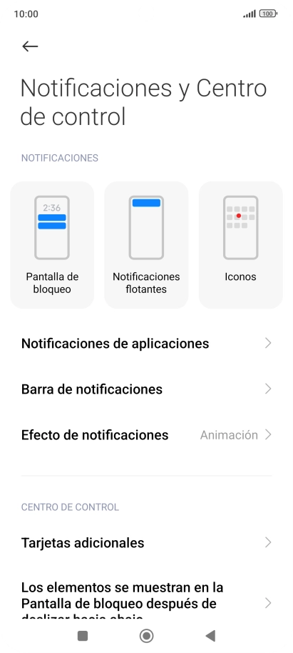 Pulsa Notificaciones de aplicaciones.