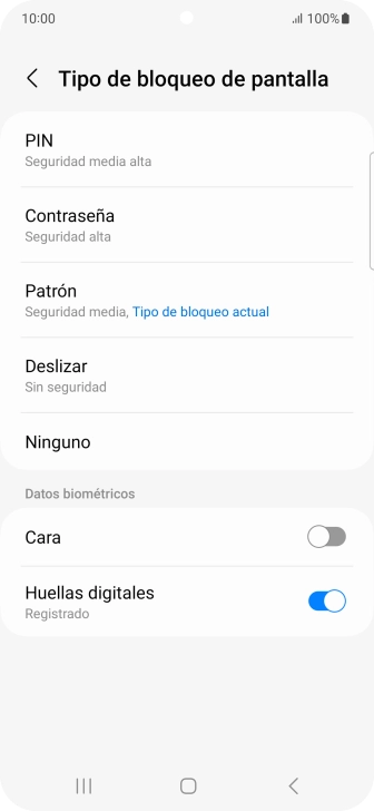 Pulsa Ninguno.