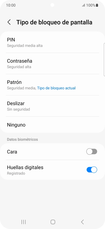 Pulsa Ninguno.