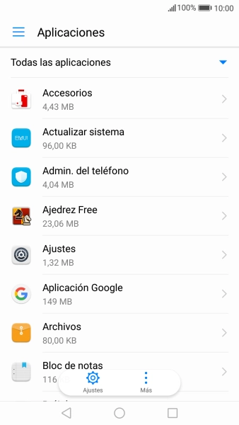 Pulsa la aplicación deseada. Pulsa la aplicación deseada.