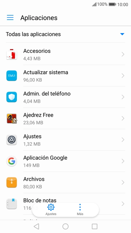 Pulsa la aplicación deseada. Pulsa la aplicación deseada.