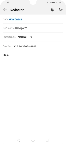 Pulsa el icono de anexos. Pulsa el icono de anexos.