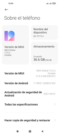 Pulsa Versión de MIUI. Pulsa Versión de MIUI.