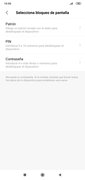 Pulsa el código de seguridad deseado y sigue las indicaciones de la pantalla para crear un código de seguridad del teléfono adicional. Pulsa el código de seguridad deseado y sigue las indicaciones de la pantalla para crear un código de seguridad del teléfono adicional.