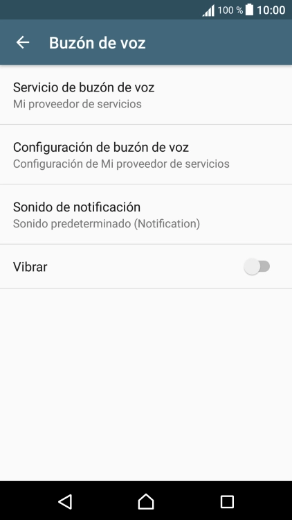 Pulsa Configuración de buzón de voz. Pulsa Configuración de buzón de voz.