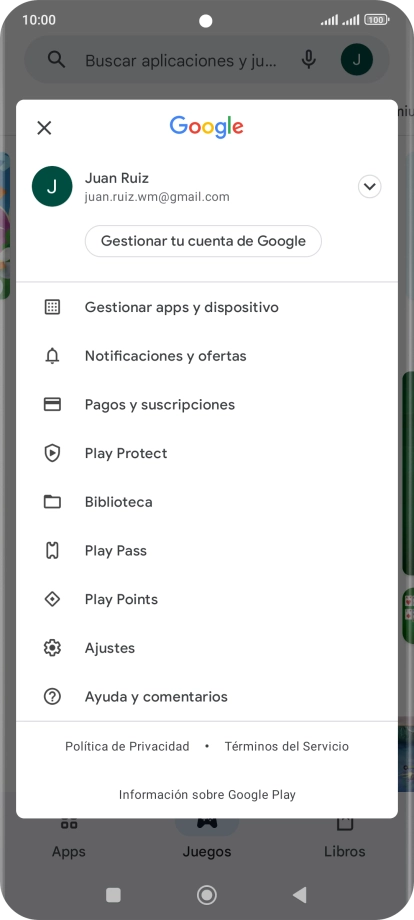 Pulsa Gestionar apps y dispositivo. Pulsa Gestionar apps y dispositivo.