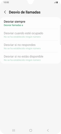 Pulsa el tipo de desvío deseado. Pulsa el tipo de desvío deseado.