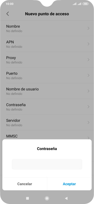 Introduce wap125 y pulsa Aceptar.