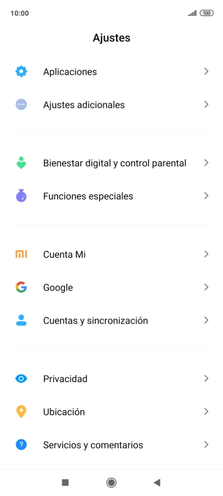 Pulsa Cuentas y sincronización. Pulsa Cuentas y sincronización.