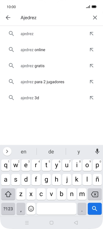 Introduce el nombre del tema o de la app y pulsa el icono de búsqueda. Introduce el nombre del tema o de la app y pulsa el icono de búsqueda.