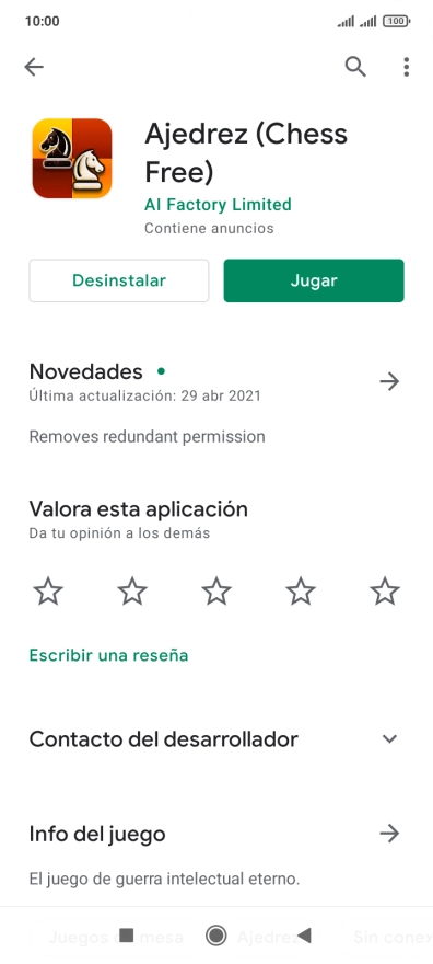 Pulsa Desinstalar. Pulsa Desinstalar.