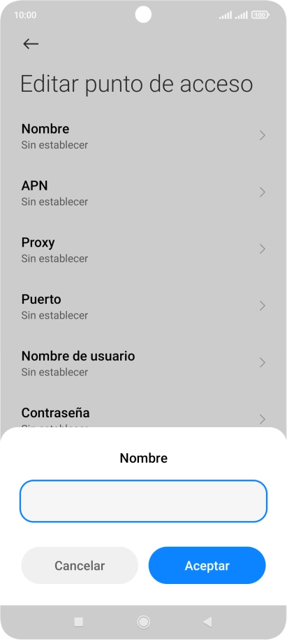 Introduce Vodafone Internet y pulsa Aceptar. Introduce Vodafone Internet y pulsa Aceptar.