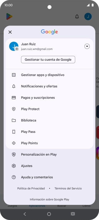 Pulsa Gestionar apps y dispositivo.