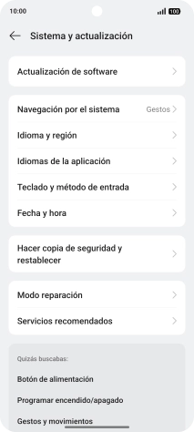 Pulsa Hacer copia de seguridad y restablecer. Pulsa Hacer copia de seguridad y restablecer.
