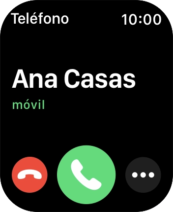 Pulsa la Digital Crown cuando recibas una llamada. Pulsa la Digital Crown cuando recibas una llamada.