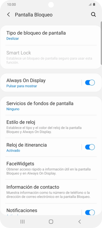 Pulsa Tipo de bloqueo de pantalla. Pulsa Tipo de bloqueo de pantalla.