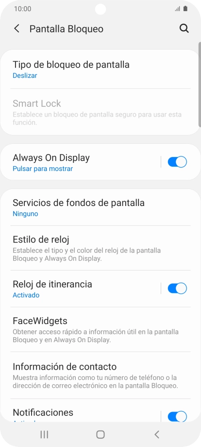 Pulsa Tipo de bloqueo de pantalla. Pulsa Tipo de bloqueo de pantalla.