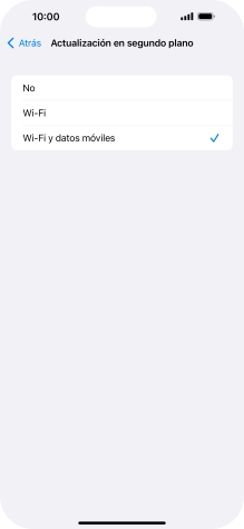 Para desactivar la actualización de apps en ejecución, pulsa No.
