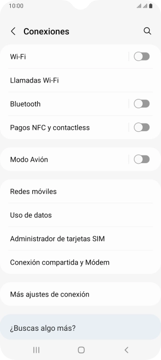 Pulsa Redes móviles.