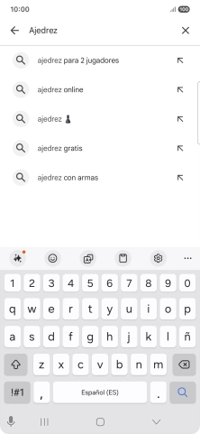 Introduce el nombre del tema o de la app y pulsa el icono de búsqueda.