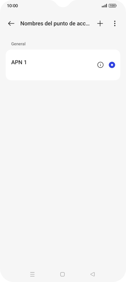Pulsa el icono de nueva conexión de datos.