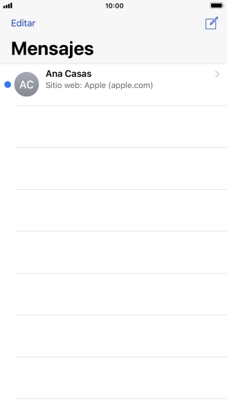 Pulsa el icono de nuevo mensaje. Pulsa el icono de nuevo mensaje.