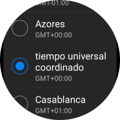 Pulsa la zona horaria deseada. Pulsa la zona horaria deseada.