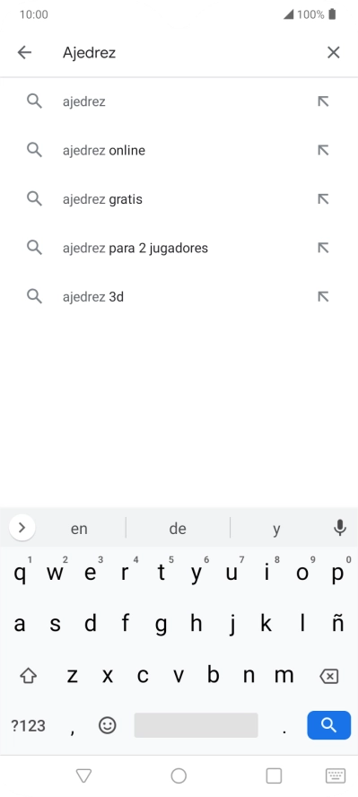 Introduce el nombre del tema o de la app y pulsa el icono de búsqueda. Introduce el nombre del tema o de la app y pulsa el icono de búsqueda.